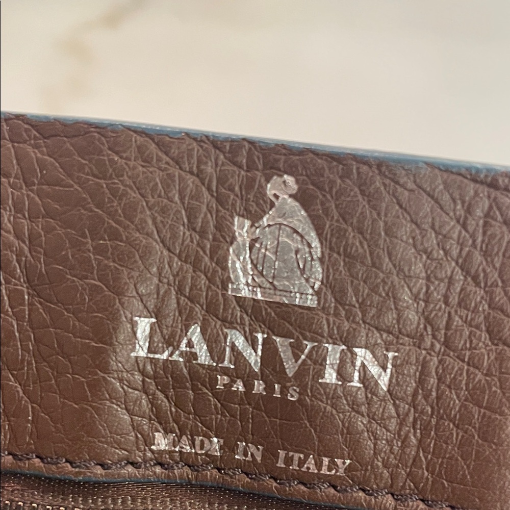 Lanvin Elegant Brown Leather Shoulder Bag - Picture 6 of 6